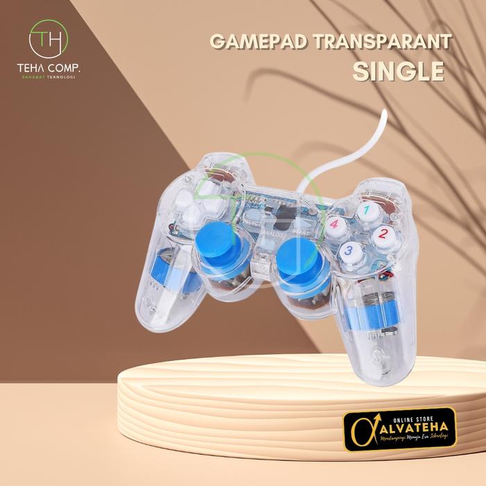 Gambar Gamepad PC Stick Laptop Joystick TRANSPARAN High Quality Game Pad USB - Single dari Kubba undefined Tokopedia