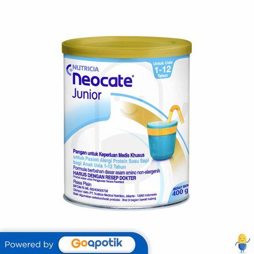 Gambar NEOCATE JUNIOR USIA 1-12 TAHUN 400 GRAM KALENG dari Apotek Kiddy Farma by GoApotik undefined Tokopedia