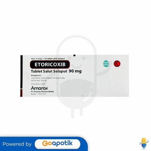 Gambar ETORICOXIB AMAROX 90 MG BOX 30 TABLET dari Apotek Sumber Rejeki By GoA undefined Tokopedia