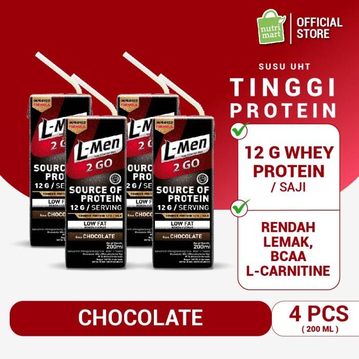 Gambar [TIDAK DIRAGUKAN] TERBUKTI KUALITASNYA!! L-Men Hi Protein 2 Go Chocolate (4 pcs) - 12gr Protein / Serving dari MAJUKAYAK12 undefined Tokopedia