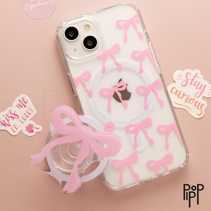 Gambar Blue and Pink Magsafe Ribbon Softcase Plus Magnetic Pop Grip Phone Case - MAGR-PINK, iPXR dari pipop.case undefined Tokopedia