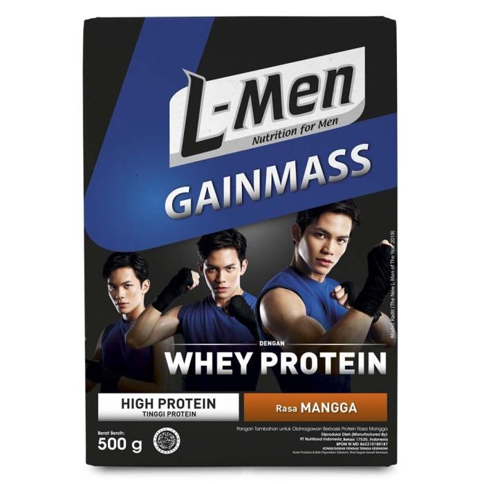 Gambar [TIDAK DIRAGUKAN] TERBUKTI KUALITASNYA!! L-Men Gain Mass 500gr Susu Weight Gainer Whey Protein Lmen Gainmass - Chocolate dari MAJUKAYAK12 undefined Tokopedia