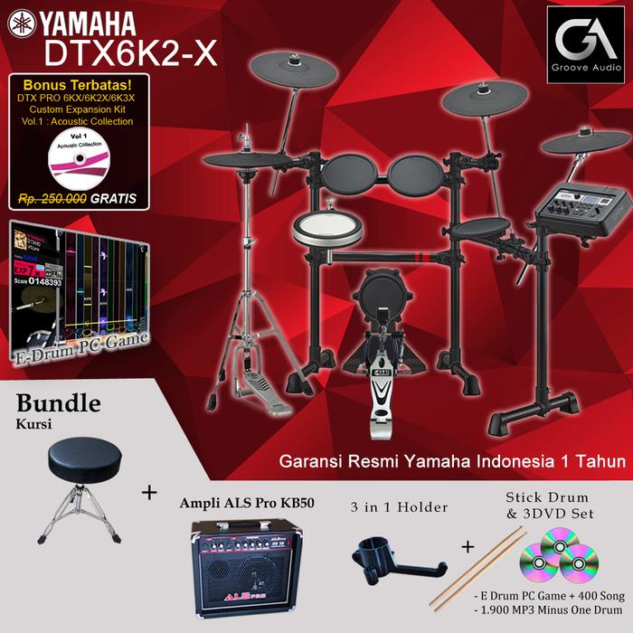 Gambar Drum Elektrik Yamaha DTX6K2-X / DTX6K2X / DTX 6 K2X / 6K2 / 6K2X - Paket H dari Groove Audio undefined Tokopedia