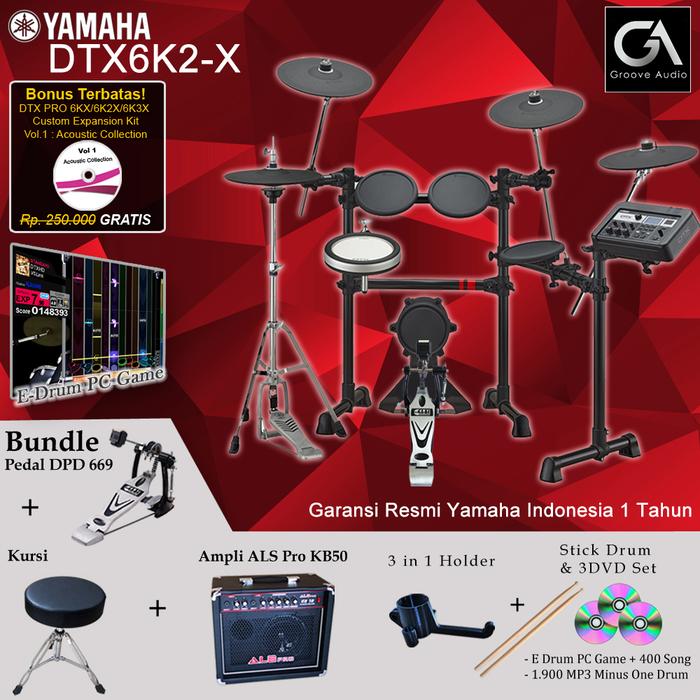 Gambar Drum Elektrik Yamaha DTX6K2-X / DTX6K2X / DTX 6 K2X / 6K2 / 6K2X - Paket J dari Groove Audio undefined Tokopedia