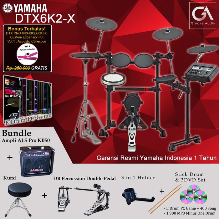Gambar Drum Elektrik Yamaha DTX6K2-X / DTX6K2X / DTX 6 K2X / 6K2 / 6K2X - Paket L dari Groove Audio undefined Tokopedia