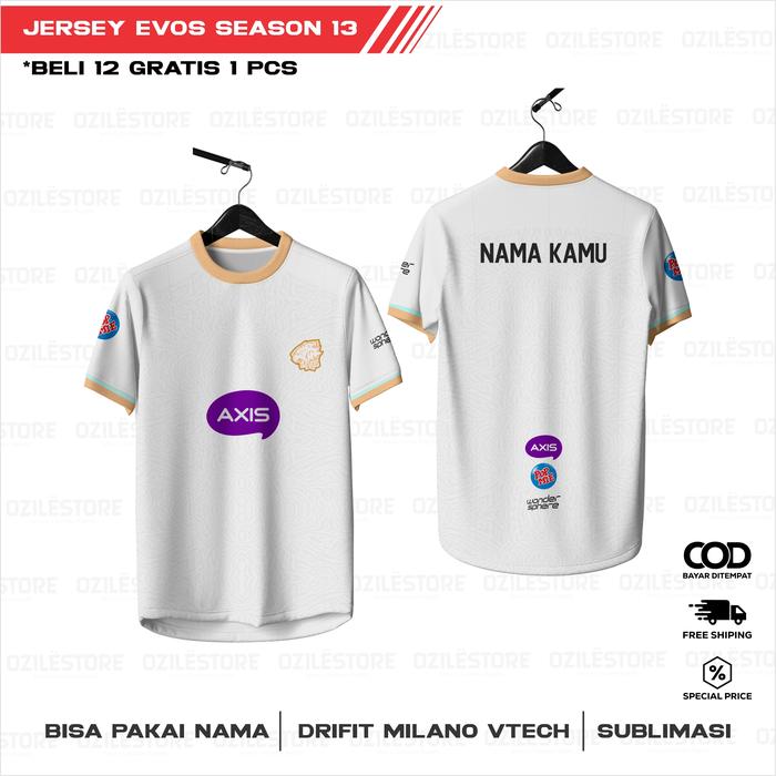 Gambar BAJU JERSEY EVOS SEA 13 INDONESIA TERLARIS / FREE NAMA - Putih, 9-11THN dari Jersey oz undefined Tokopedia