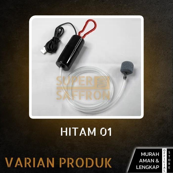 Gambar Aerator USB Pompa Pancingan Airator Aquarium DC Free Selang Airstone - Hitam 01 dari Welite Outdoor Official undefined Tokopedia