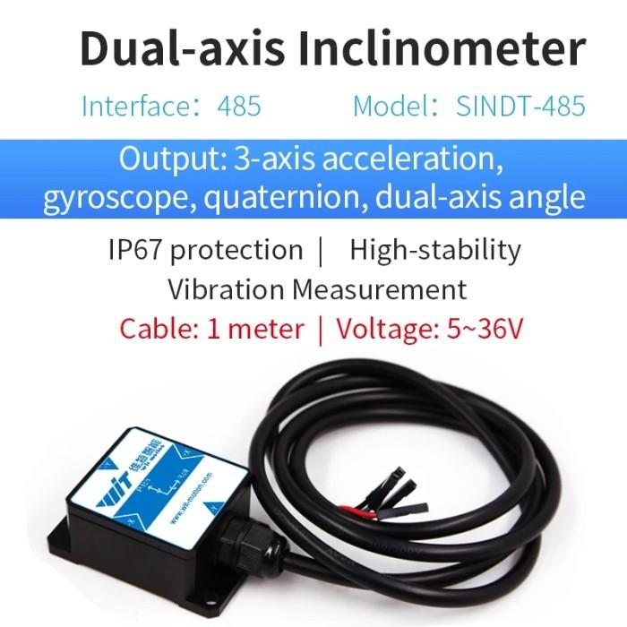 Gambar WitMotion Inclinometer SINDT-TTL/RS232/RS485 MPU6050 High-Stability Digital  Accelerometer+Gyro+Tilt Angle Sensor for Industrial Usage, IP67 Waterproof,Anti-vibration. Android/PC/MCU, Arduino - SINDT-RS485 dari HEX Hobby undefined Tokopedia