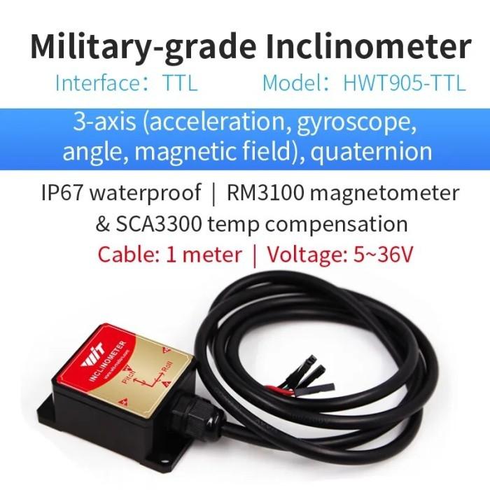 Gambar WitMotion Military-Grade Inclinometer HWT905 High-Precision Inclinometer Industria-Grade Accelerometer+Digital Compass+Gyro, with Temperature & Magnetometer Compensation - HWT905-TTL dari HEX Hobby undefined Tokopedia