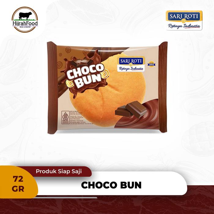 Gambar Sari Roti Choco Bun / Choco Cheese Bun | Roti Bun Isi Cokelat / Cokelat Keju - 72 gr - Choco dari Hijrahfood Meatshop undefined Tokopedia