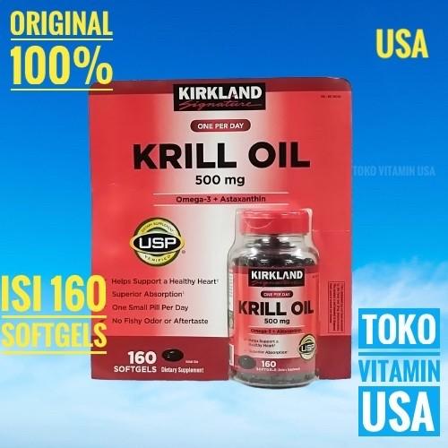 Gambar KOMPLIT Kirkland Signature Krill Oil 500 Mg 160 Softgels dari toko Karren undefined Tokopedia