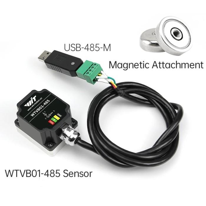 Gambar WitMotion high-stability WTVB01-485 vibration measurement sensor, Modbus 3-axis (XYZ) vibration displacement+speed+amplitude - WTVB01RS485 Mag dari HEX Hobby undefined Tokopedia