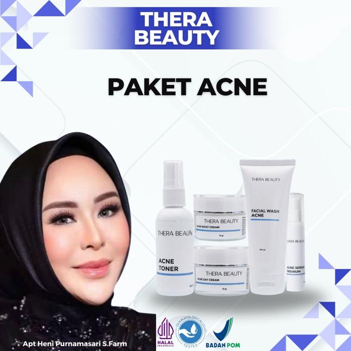 Gambar THERA BEAUTY PAKET ACNE - Skincare Mengatasi masalah kulit wajah berjerawat Bruntusan - Anti Jerawat - PAKET ACNE dari Bening Skincare Dr Oky Pratama undefined Tokopedia
