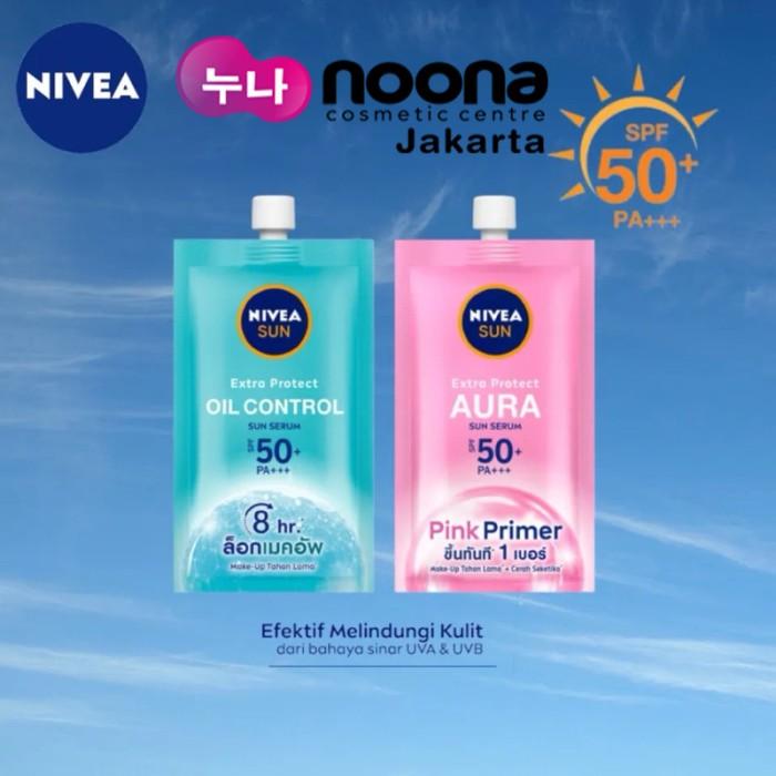 Gambar NIVEA SUNSCREEN SERUM SPF 50+ PA+++ 7 ML - AURA (PINK) - OIL CONTROL dari arasya beauty undefined Tokopedia