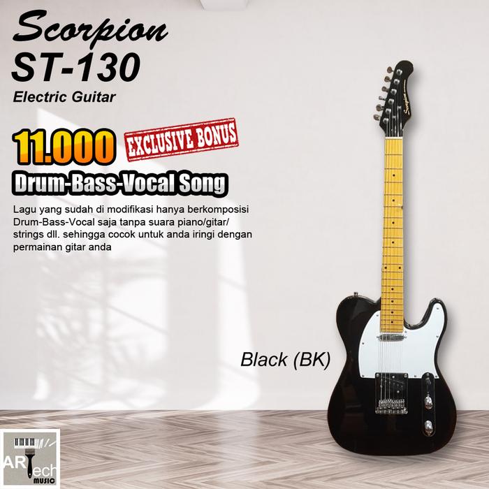 Gambar Scorpion ST 130 Deluxe Series / ST130 Gitar Elektrik ORIGINAL - Black dari Artech Music undefined Tokopedia