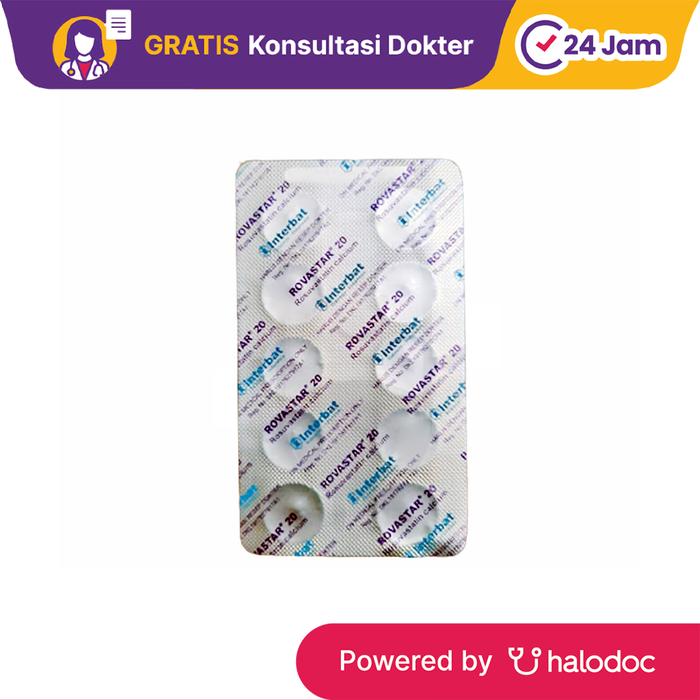 Gambar Rovastar 20 mg 10 Tablet - Obat Kolesterol - Halodoc dari Apotek Halomedika Kp Rambutan undefined Tokopedia