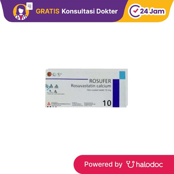 Gambar Rosufer 10 mg 10 Tablet - Obat Kolesterol - Halodoc dari Apotek Kosambi Jakarta Barat undefined Tokopedia