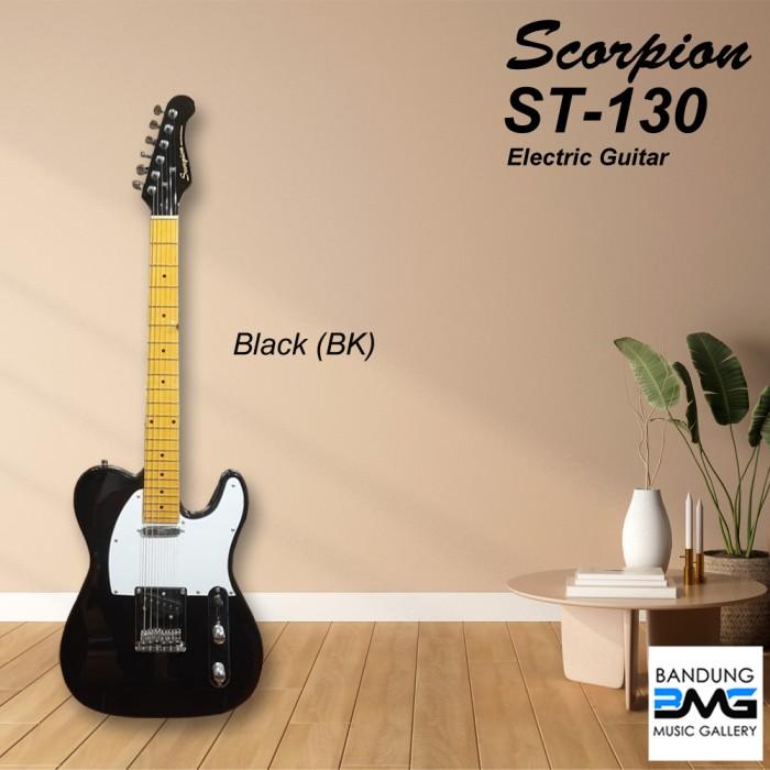Gambar Scorpion ST130 Deluxe Series Gitar Elektrik Original / ST 130 Guitar Electric - Black dari Bandung Music Gallery undefined Tokopedia