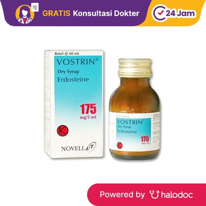 Gambar Vostrin Dry Sirup 60 ml - Obat Batuk & Flu - Halodoc dari Apotek Halomedika Cicendo undefined Tokopedia