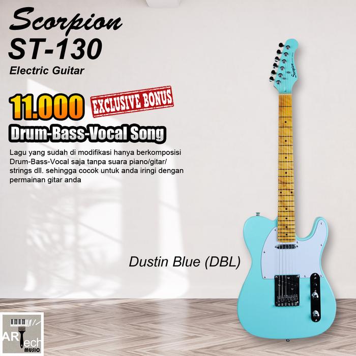 Gambar Scorpion ST 130 Deluxe Series / ST130 Gitar Elektrik ORIGINAL - Dustin Blue dari Artech Music undefined Tokopedia