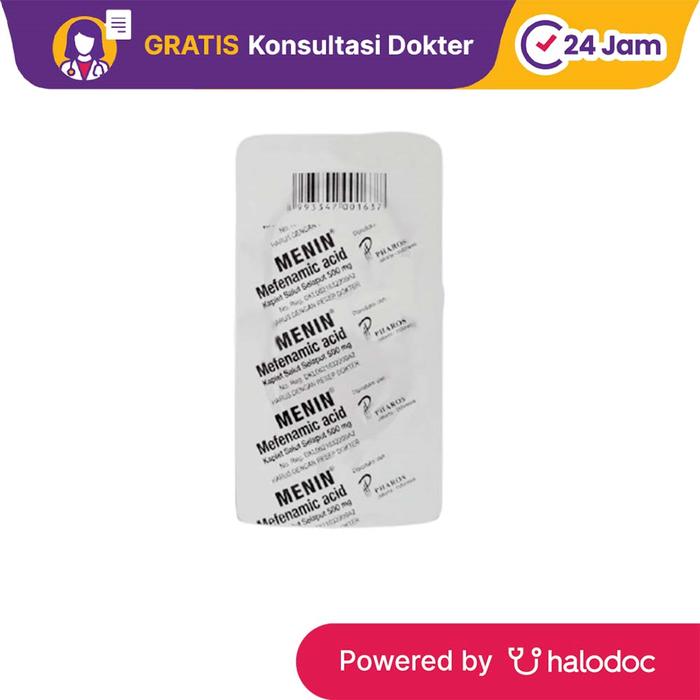 Gambar Menin 500 mg 10 Kaplet - Obat Pereda Demam & Nyeri - Halodoc dari Apotek Kosambi Jakarta Barat undefined Tokopedia