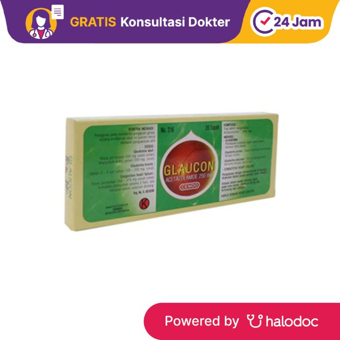 Gambar Cendo Glaucon 250 mg 20 Tablet - Obat Mata - Halodoc dari Apotek Ciplak Jatinegara Jakarta TImur undefined Tokopedia