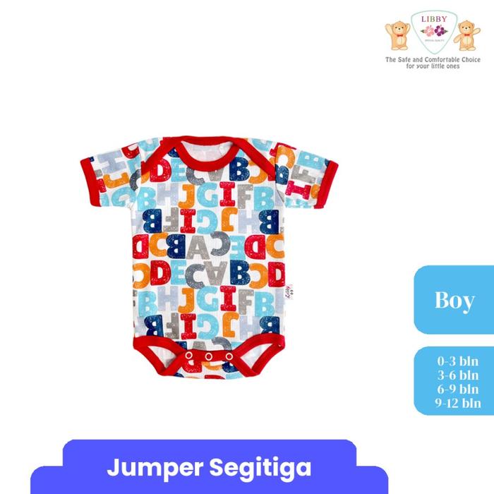 Gambar Libby Premium Bodysuit Boy Series - Jumper Segitiga - ALPHABETH, 0-3M dari Chubby Baby Jakarta undefined Tokopedia