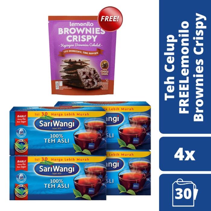 Gambar Sariwangi Teh Celup Hitam Asli 1,85G [30Pcs] Isi 4 Free Lemonilo Brownies Crispy dari my sot undefined Tokopedia