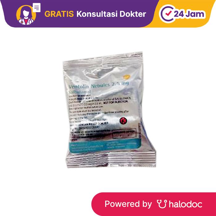 Gambar Ventolin Nebules 2.5 mg 5 Ampul - Obat Asma Inhaler - Halodoc dari Apotek Kosambi Jakarta Barat undefined Tokopedia
