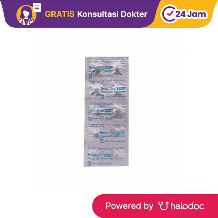 Gambar Beta-One 2.5 mg 10 Tablet - Hipertensi - Halodoc dari Apotek Halomedika Cicendo undefined Tokopedia