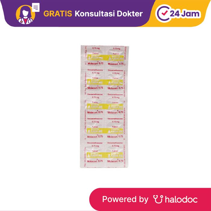 Gambar Molacort 0.75 mg 10 Tablet - Anti Inflamasi - Halodoc dari Apotek Cemerlang Kota Bandung undefined Tokopedia