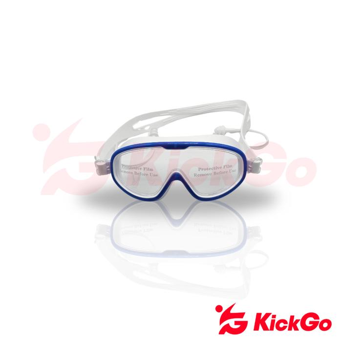 Gambar KickGo Kacamata Renang Bigframe Anak Remaja Swimming Glasses Lensa Bening Anti Fog - Putih Biru dari KickGoOfficialStore Kab. Tangerang Tokopedia