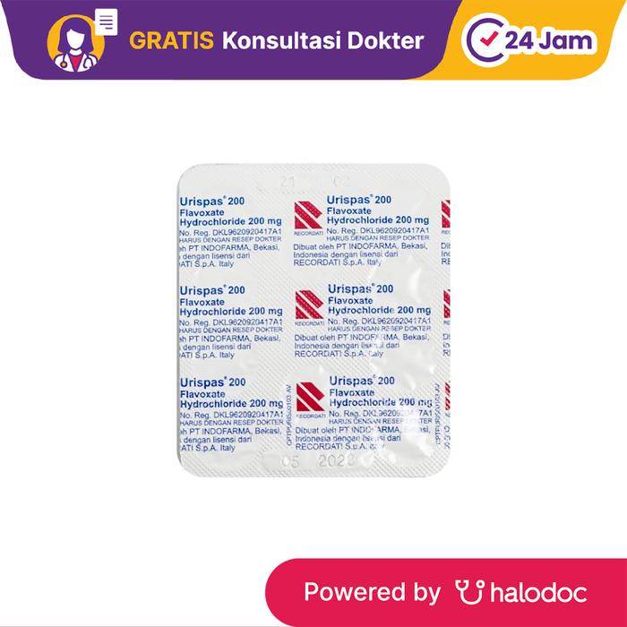 Gambar Urispas 200 mg 10 Tablet - Gangguan Prostat - Halodoc dari Apotek Kosambi Jakarta Barat undefined Tokopedia