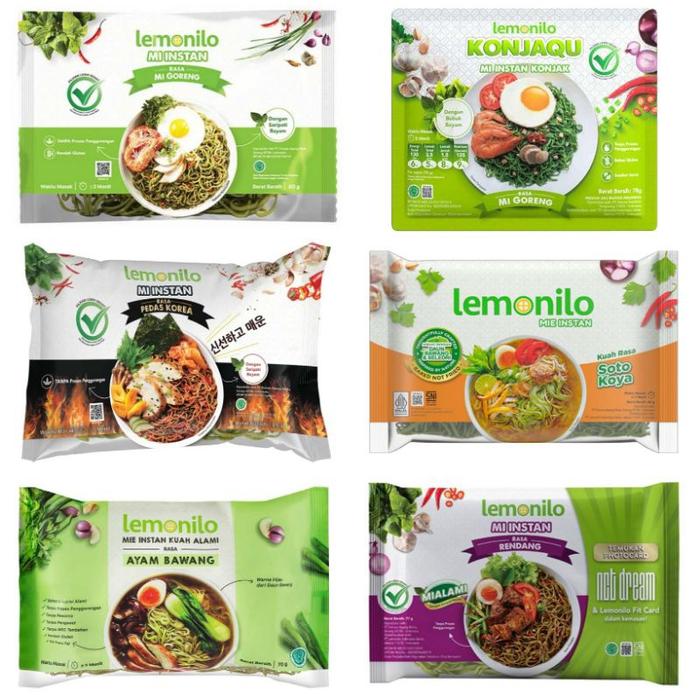 Gambar Lemonilo Aneka Mie Instan Alami baru konjaqu konjak rendang mi goreng pedas korea ayam bawang soto koya dari birahuroma undefined Tokopedia