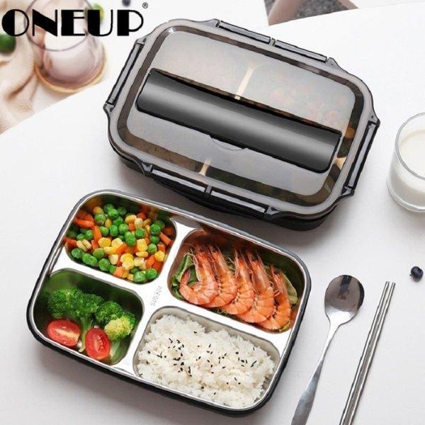 Gambar Kotak Makan Lunch Box Stainless Steel Bento 1000ml With Sendok Sumpit dari anisastorytoko undefined Tokopedia