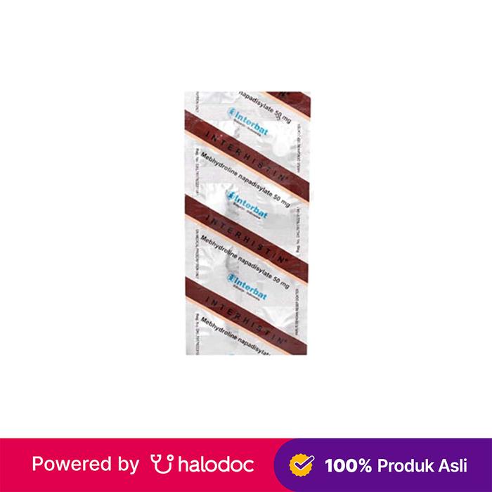 Gambar Interhistin 50 mg 10 Tablet - Obat Alergi - Halodoc dari Apotek Halomedika Cicendo undefined Tokopedia