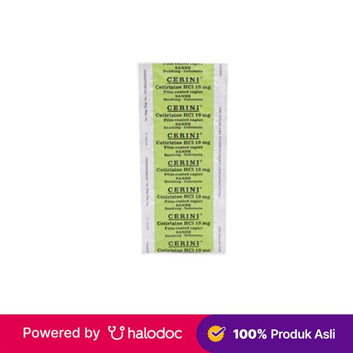 Gambar Cerini 10 mg 10 Kaplet - Obat Alergi - Halodoc dari Apotek Halomedika Cicendo undefined Tokopedia