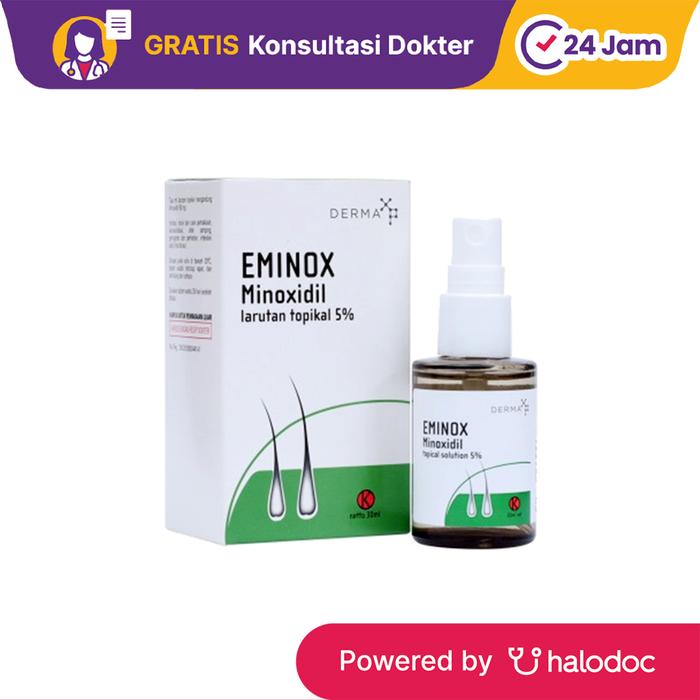 Gambar Eminox 5% 30 ml - Pereda Kebotakan - Halodoc dari Apotek Halomedika Cicendo undefined Tokopedia