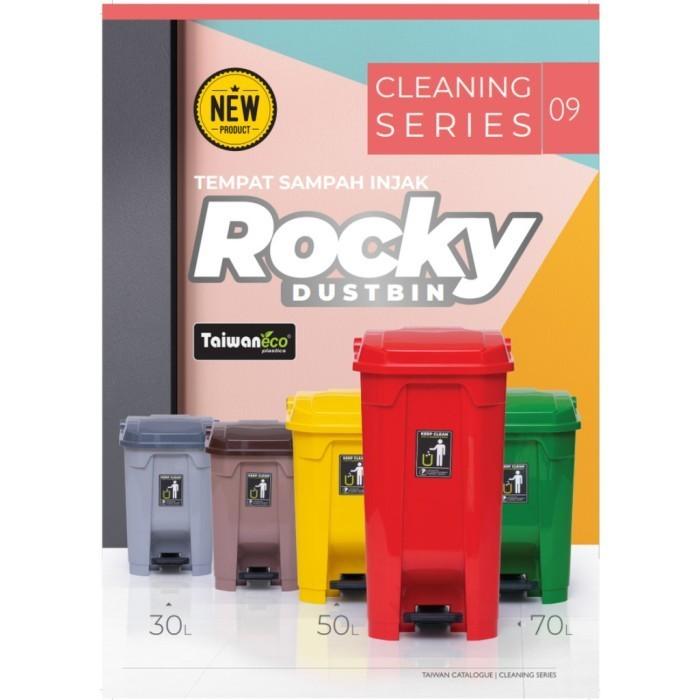 Gambar Tempat Tong Sampah Plastik Injak Dustbin Tempat Sampah Dapur Rocky 30 50 dan 70 Liter - 30 Liter, Hijau, 1 PCS dari Aneka Ria Online Shop undefined Tokopedia