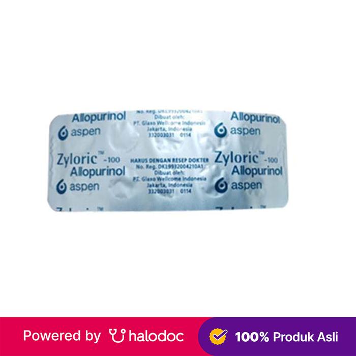 Gambar Zyloric 100 mg 10 Tablet - Obat Asam Urat & Radang Sendi - Halodoc dari Apotek Halomedika Cicendo undefined Tokopedia