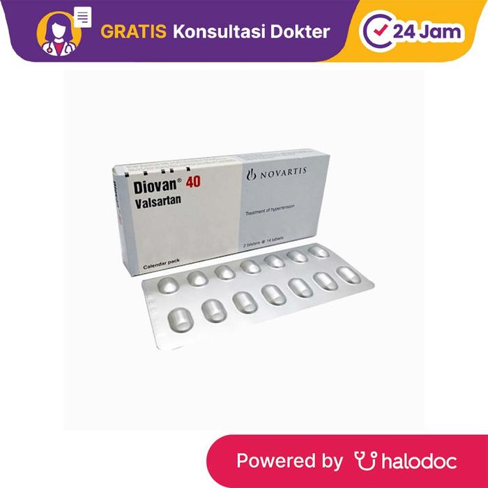 Gambar Diovan 40 mg 14 Tablet - Hipertensi - Halodoc dari Apotek Halomedika Kp Rambutan undefined Tokopedia