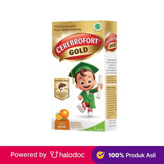 Gambar Cerebrofort Gold Orange Syrup 100 ml - Vitamin Anak - Halodoc dari Apotek Cito Denpasar Barat undefined Tokopedia