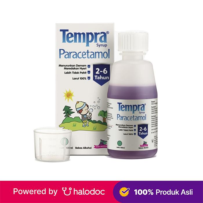 Gambar Tempra Sirup Rasa Anggur 100 ml - Obat Pereda Demam & Nyeri - Halodoc dari Apotek Halomedika Kp Rambutan undefined Tokopedia