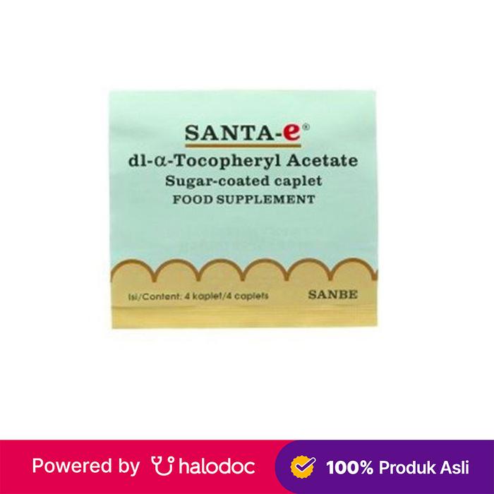 Gambar Santa-E 100 IU 4 Kaplet - Vitamin & Suplemen A,B & E - Halodoc dari Apotek Kosambi Jakarta Barat undefined Tokopedia