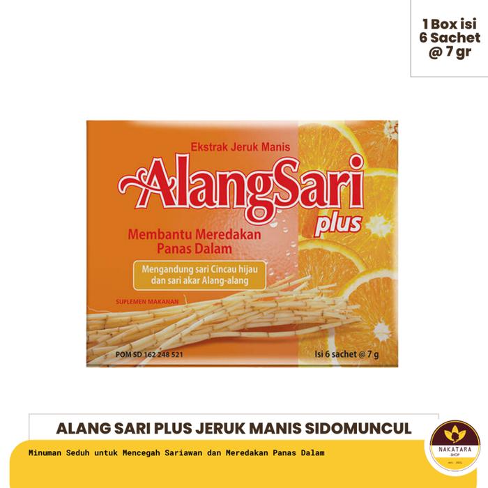 Gambar ALANG SARI PLUS SIDO MUNCUL ISI 6 SACHET - JERUK MANIS dari Nakatara Shop undefined Tokopedia