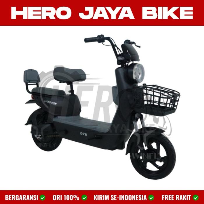 Gambar NEW!!! Sepeda Motor Listrik UWINFLY DRAGONFLY 7 DF7/ RF 7 RF7 ELECTRIC BIKE 450WATT Model Terbaru Garansi 10 Tahun - D7D Hitam dari CV CycloGear undefined Tokopedia