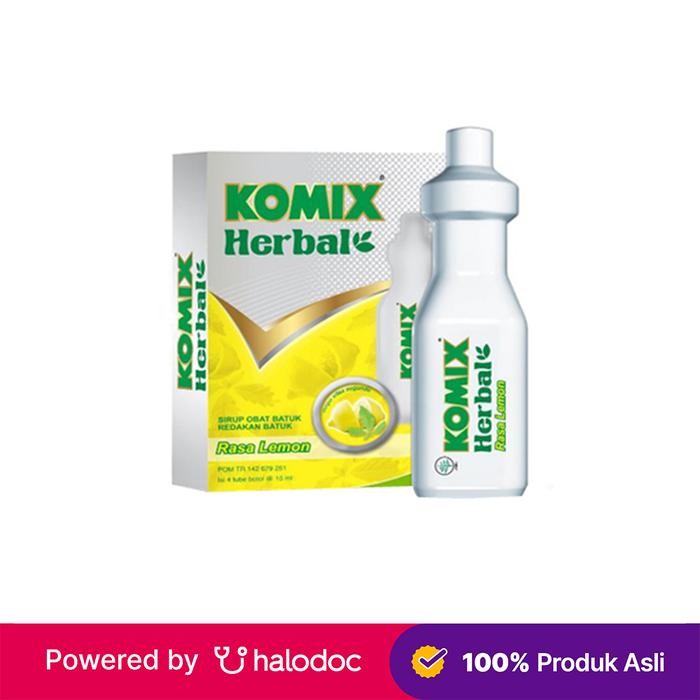 Gambar Komix Herbal Lemon Sirup 15 ml 4 Botol - Obat Batuk & Flu - Halodoc dari Apotek Halomedika Cicendo undefined Tokopedia