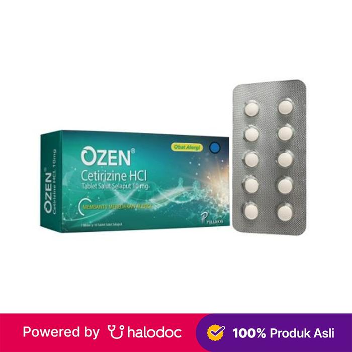 Gambar Ozen 10 mg 10 Tablet - Obat Alergi - Halodoc dari Apotek Halomedika Tirta Raya Sidoarjo undefined Tokopedia