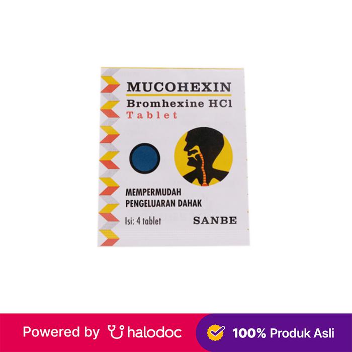 Gambar Mucohexin 8 mg 4 Tablet - Obat Batuk & Flu - Halodoc dari Apotek Halomedika Cicendo undefined Tokopedia