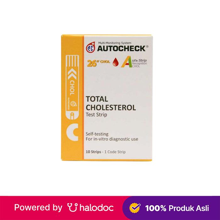 Gambar Autocheck Cholesterol 10 Strip - Strip Kolesterol - Halodoc dari Apotek Halomedika Cicendo undefined Tokopedia